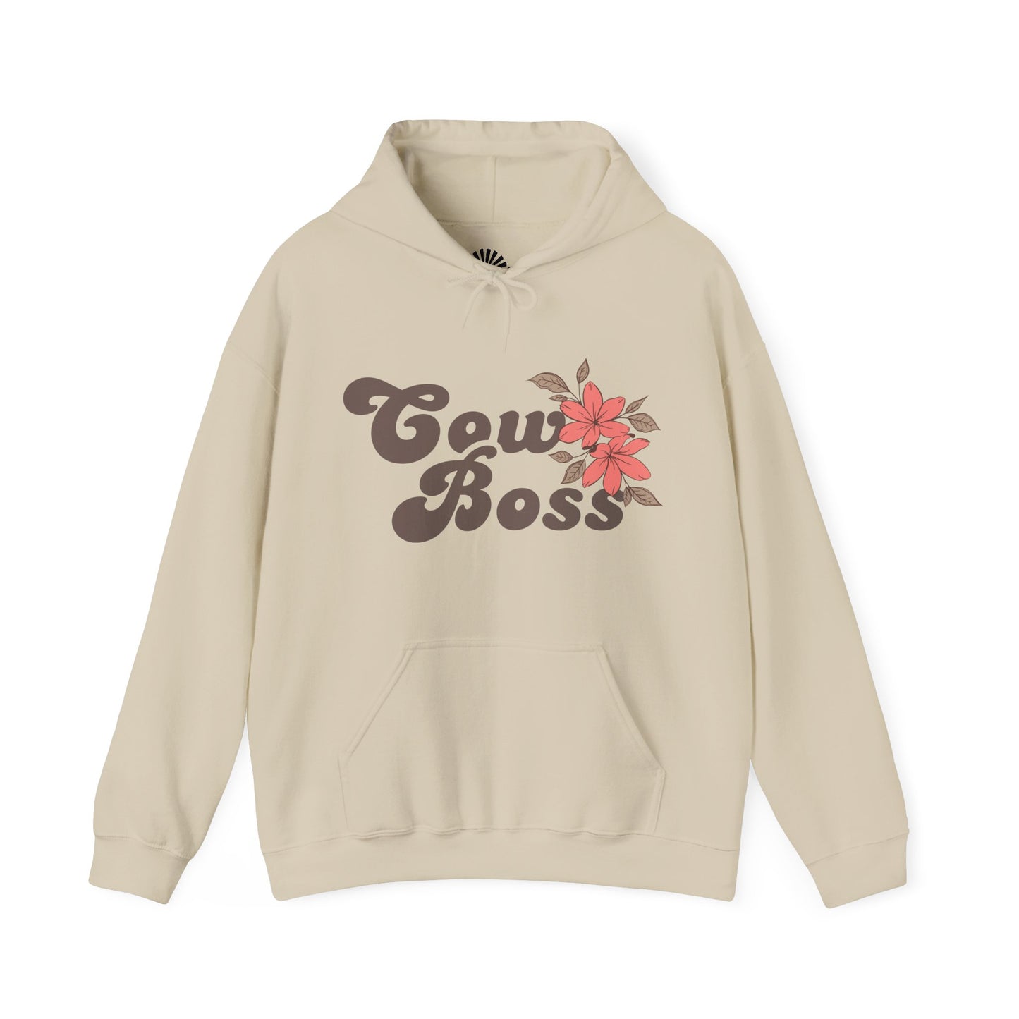 'Cow Boss' Retro Floral Hoodie
