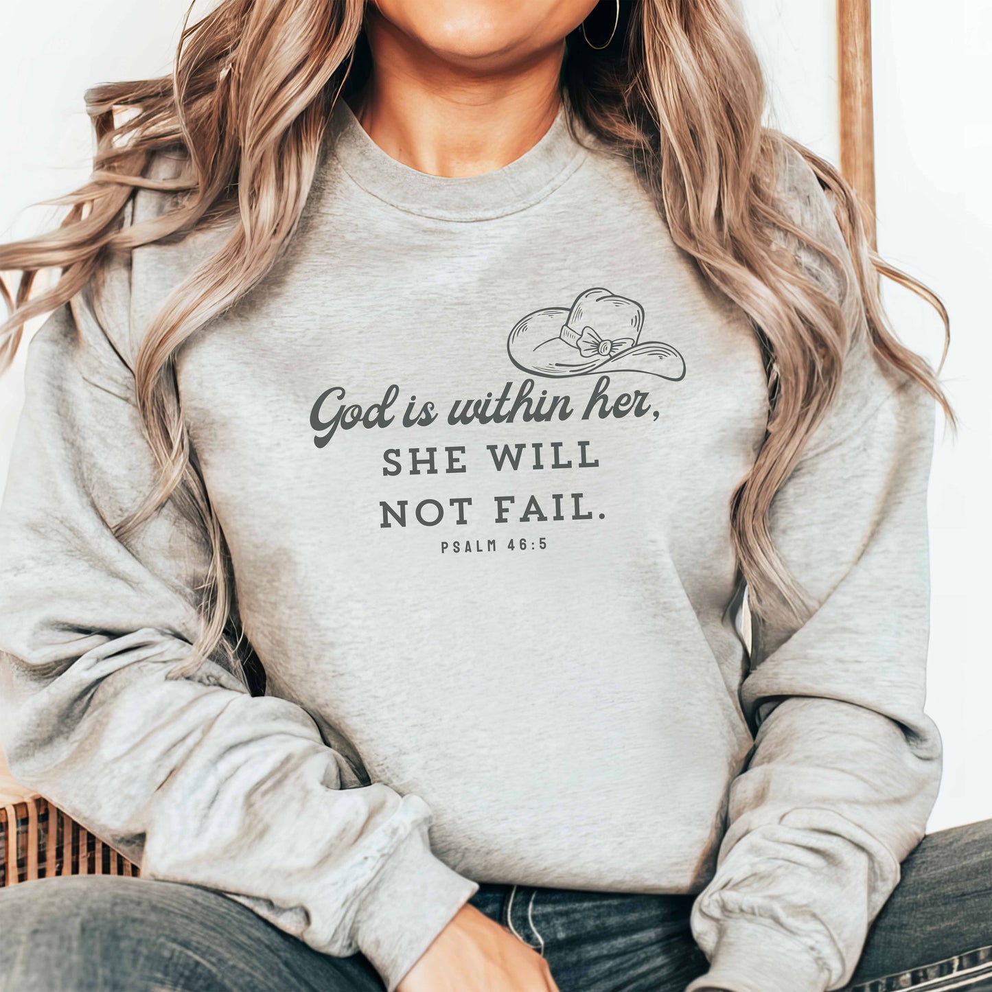 'God is Within Her, She Will Not Fail' Cozy Sweatshirt
