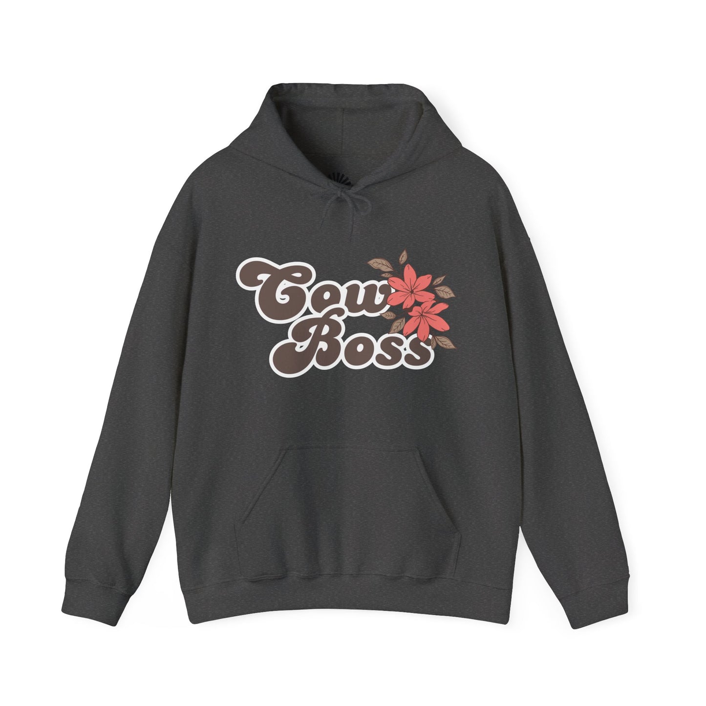 'Cow Boss' Retro Floral Hoodie