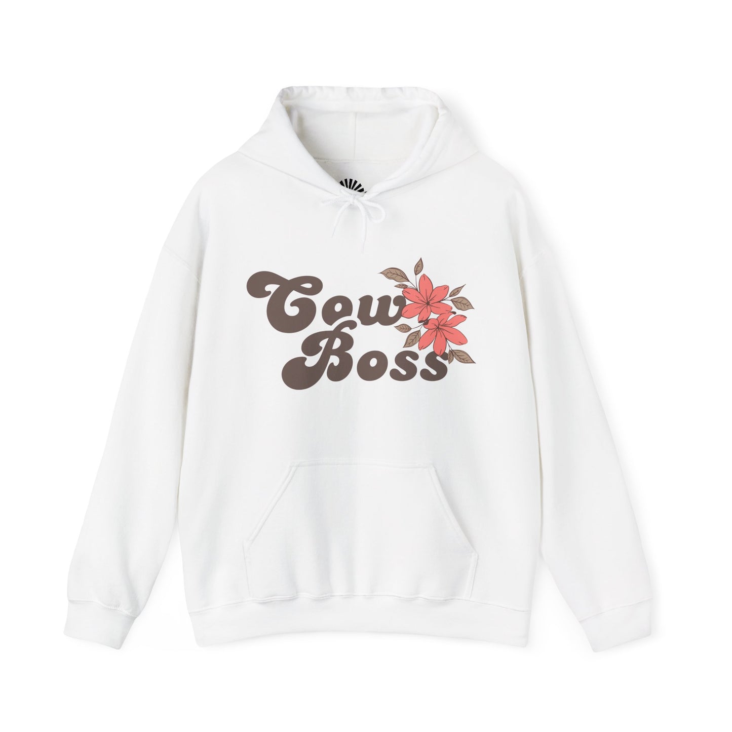 'Cow Boss' Retro Floral Hoodie