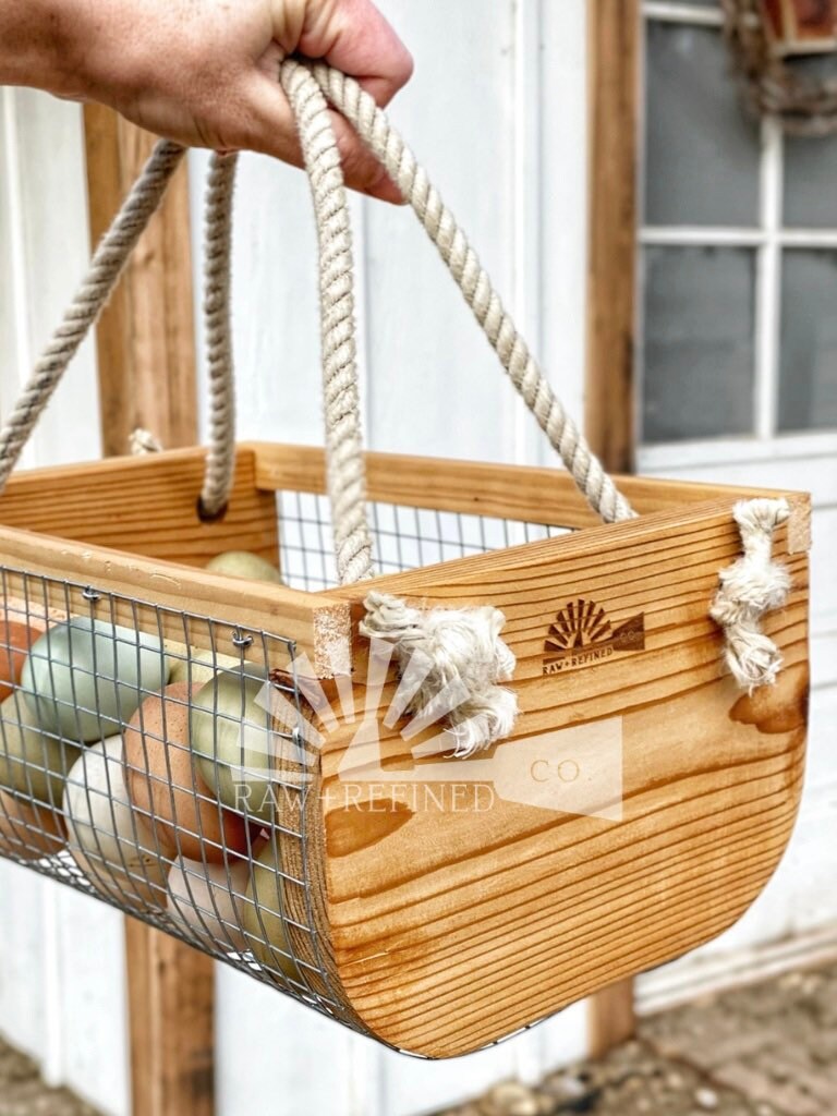 Personalized Children’s Garden Harvest Basket | Handmade Garden basket | Handmade Egg Basket | Garden Hod | Garden Tool