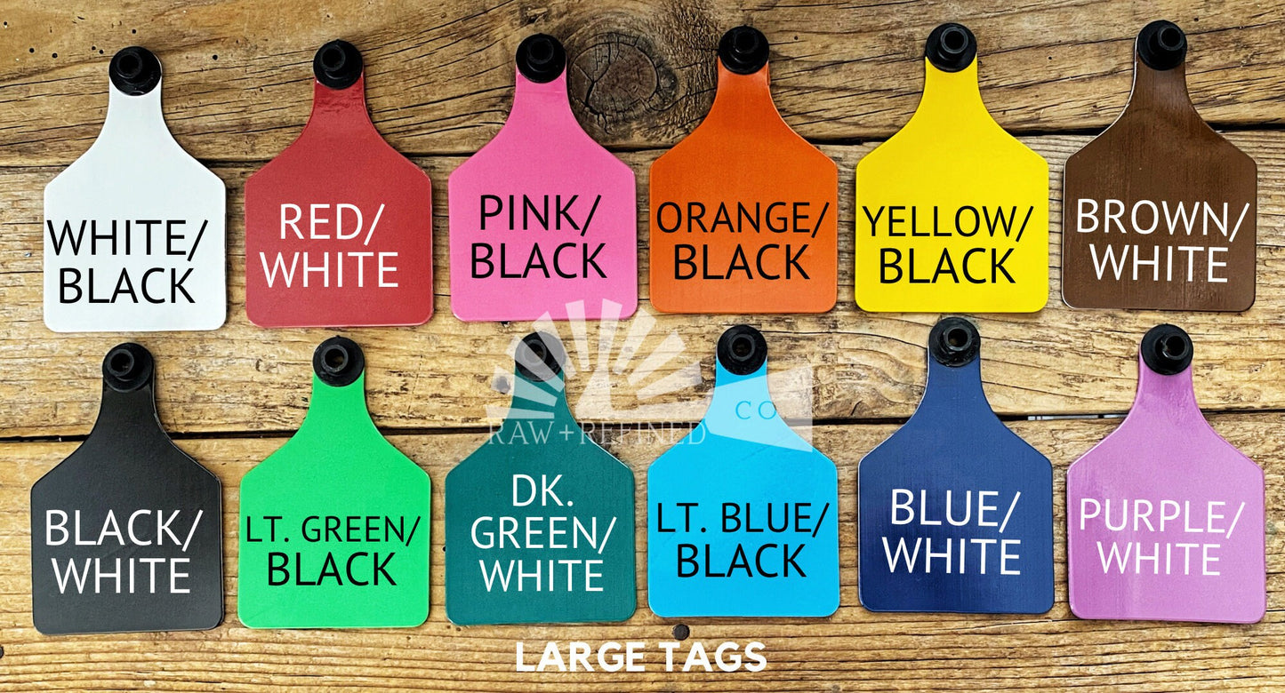 Personalized Laser Engraved Cow Ear Tags | Cattle Ear Tags | Custom Keychain | Ranch Gift | Western Gift