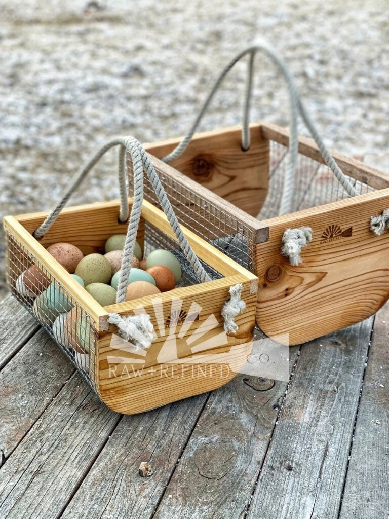 Personalized Children’s Garden Harvest Basket | Handmade Garden basket | Handmade Egg Basket | Garden Hod | Garden Tool