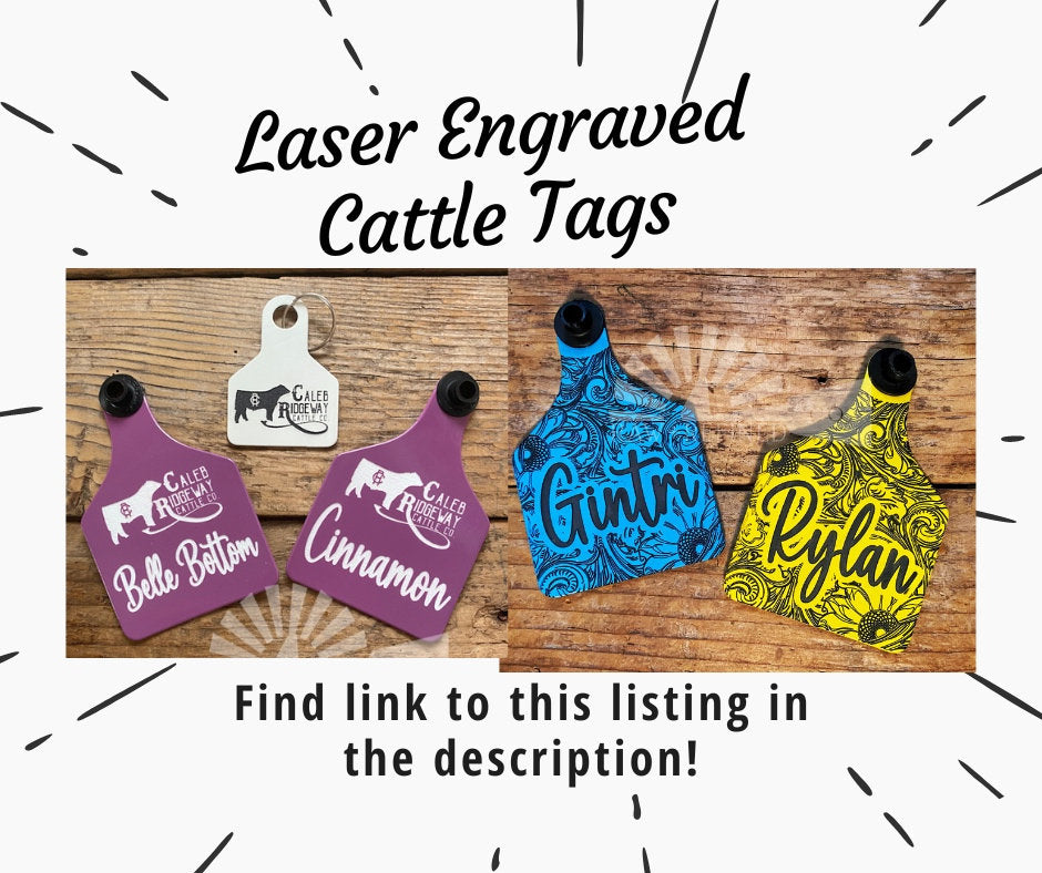 Custom Engraved Ritchey Large Cow Ear Tags | Cattle Tags | Ear Tags | Herd Management | Herd Numbers