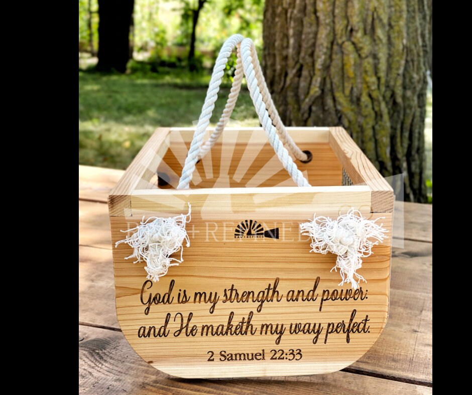 Personalized Handmade Garden Harvest Basket | Garden Trug | Cedar Garden Basket | Handmade Egg Basket | Garden Hod | Garden Tool